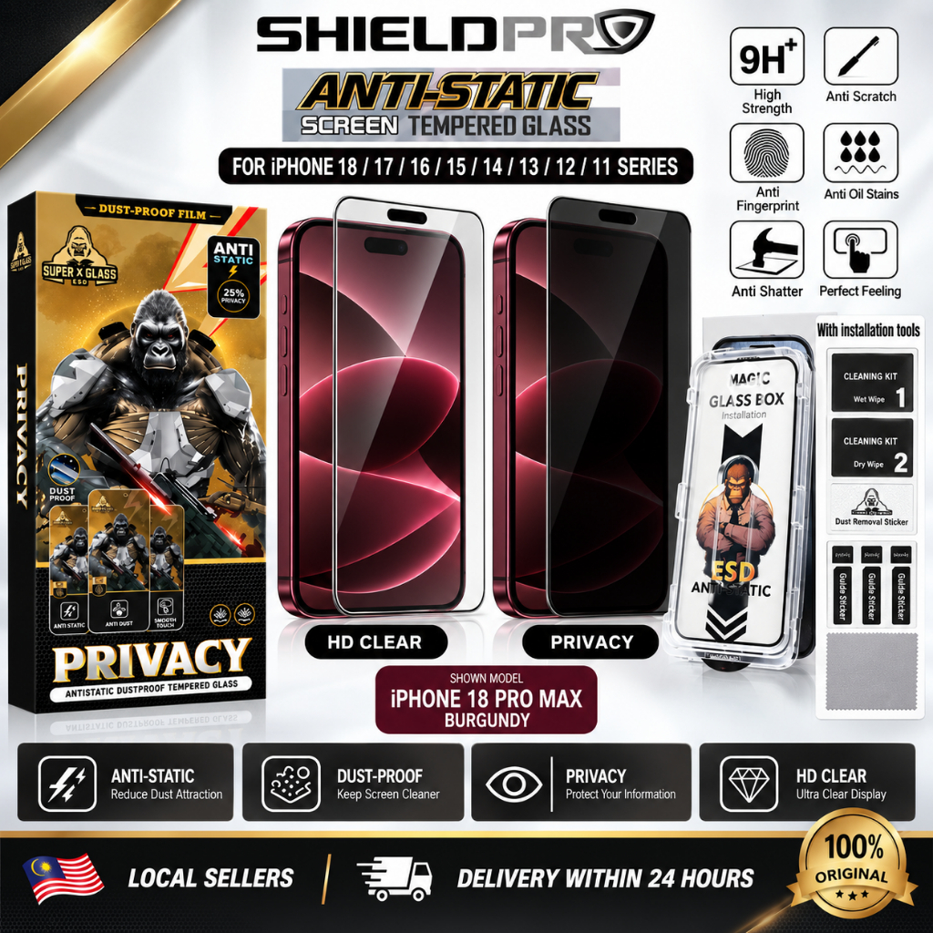 King Kong Tempered Glass iPhone: Pilihan Perlindungan Skrin Privacy dan HD