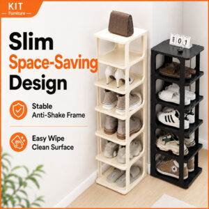 Rak Kasut Lipat Bertingkat Kit Furniture: Pilihan Susun Ruang Sempit