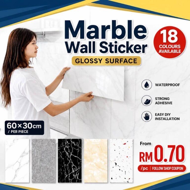 Wallpaper Dinding Dapur dan Bilik Mandi: Pilihan Pelekat Kalis Air