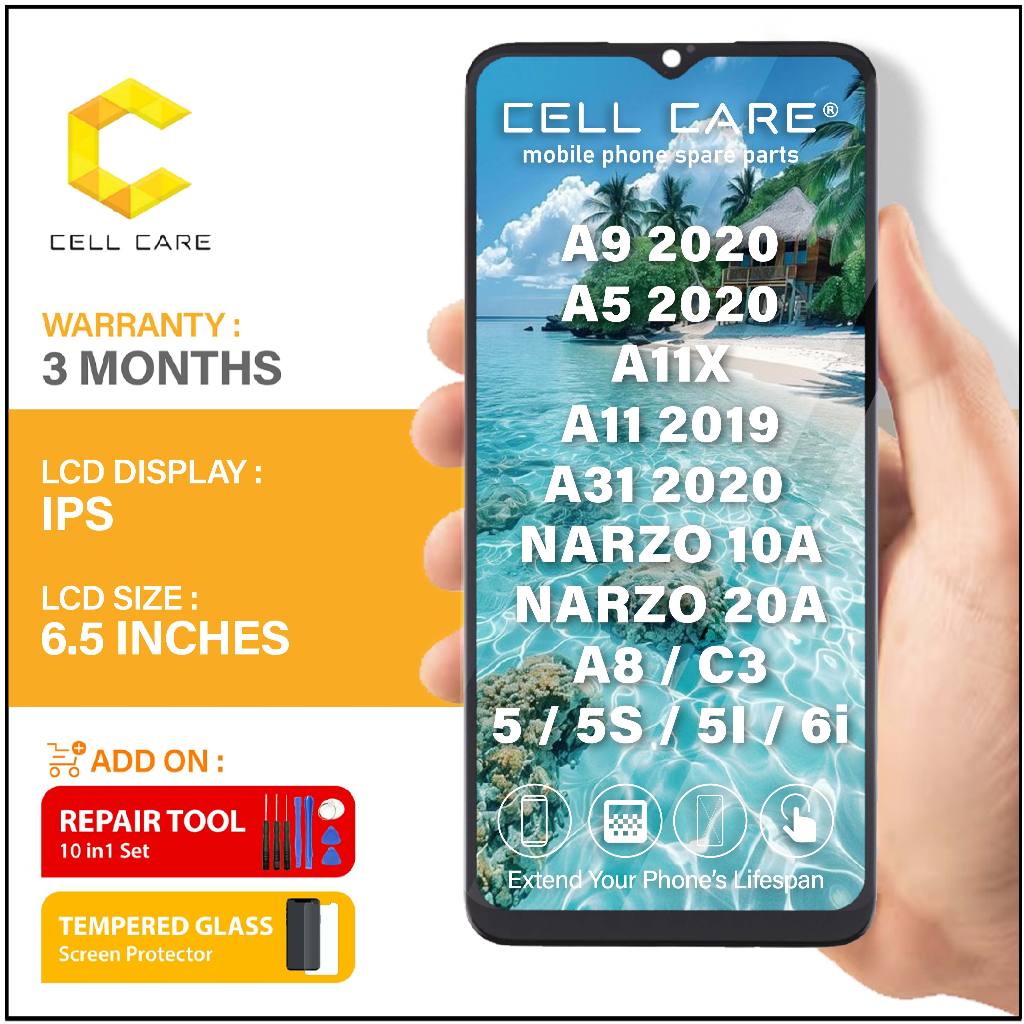 Ganti Skrin Telefon Retak? Kenali Pilihan LCD Screen For REALME C3/ REALME 5 5i 5S 6i/OPPO A9 2020/ A5 2020/A31 2020/A11X/A8/NARZO 10A