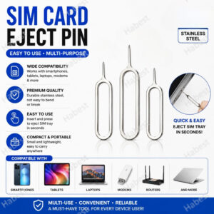 Jarum Pencabut SIM Universal untuk Telefon, Telefon Pintar, Komputer Riba dan Modem