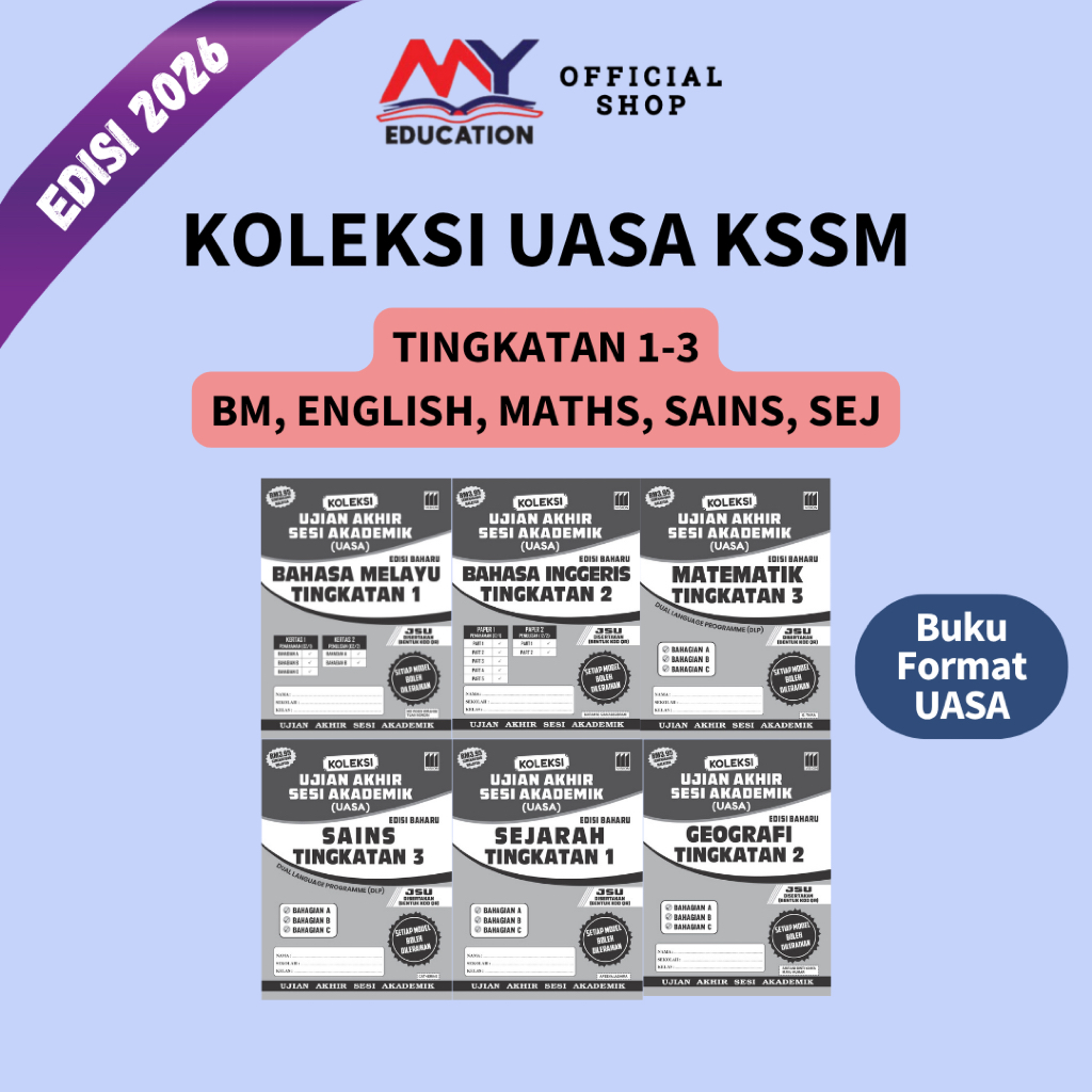 Koleksi UASA KSSM Edisi 2026: Panduan Persediaan Peperiksaan Tingkatan 1 Hingga 3