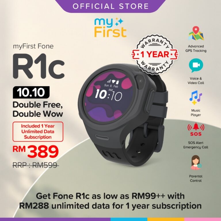 myFirst Fone R1c: Jam Tangan Pintar GPS Kanak-Kanak Berserta Ciri Panggilan