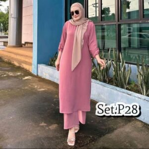 New Suit Set Muslimah Kain CEY IRONLESS Plain