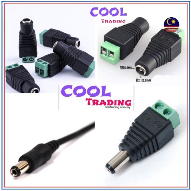 Penyambung DC Plug Male dan Female untuk Kamera CCTV serta Jalur Led