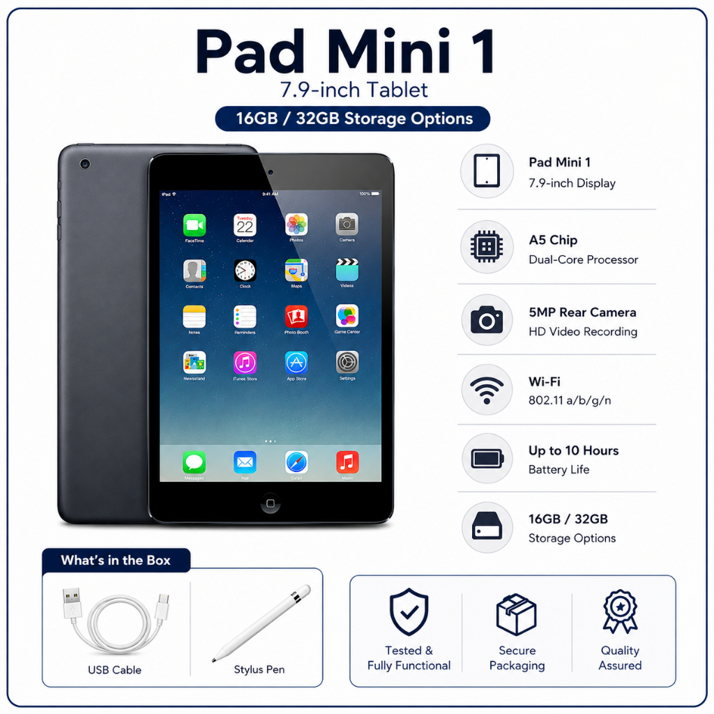 Pad Mini 1 7.9" Tablet: Pilihan WiFi Mampu Milik untuk Belajar dan Hiburan