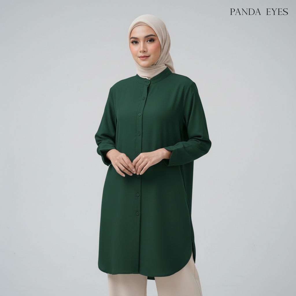 PANDAEYES SYAKILA LABUH BLOUSE: Ciri Material dan Panduan Pemilihan Saiz