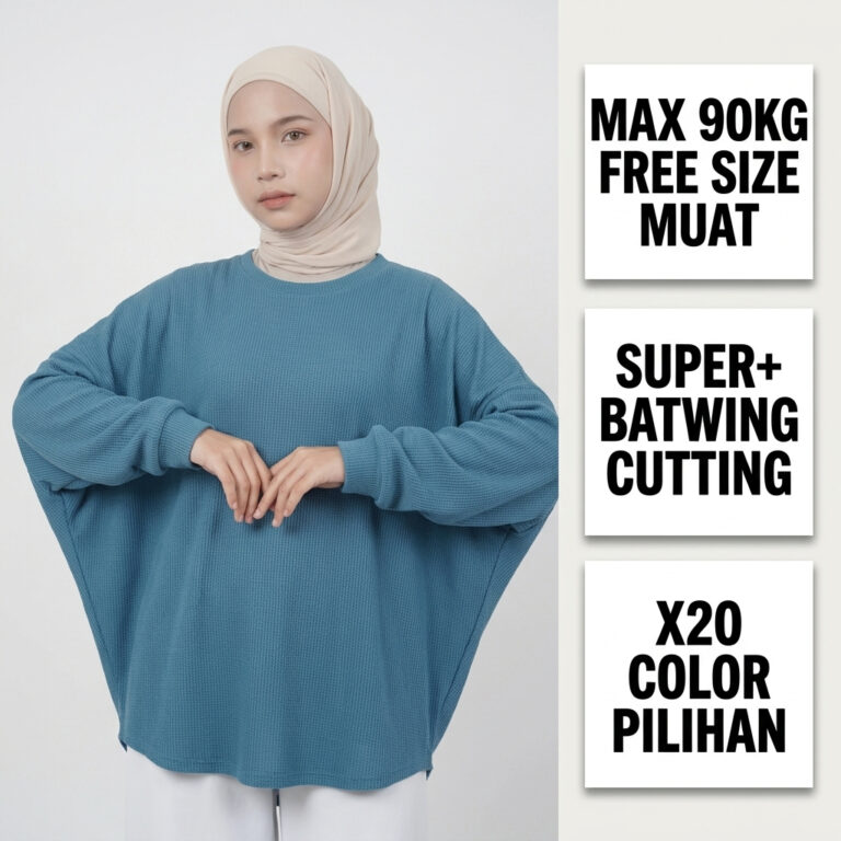 PANDAEYES Waffle Batwing Blouse