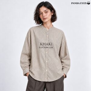 PANDAEYES YANA Stripe Blouse: Ciri Ironless dan Potongan Longgar untuk Gaya Harian