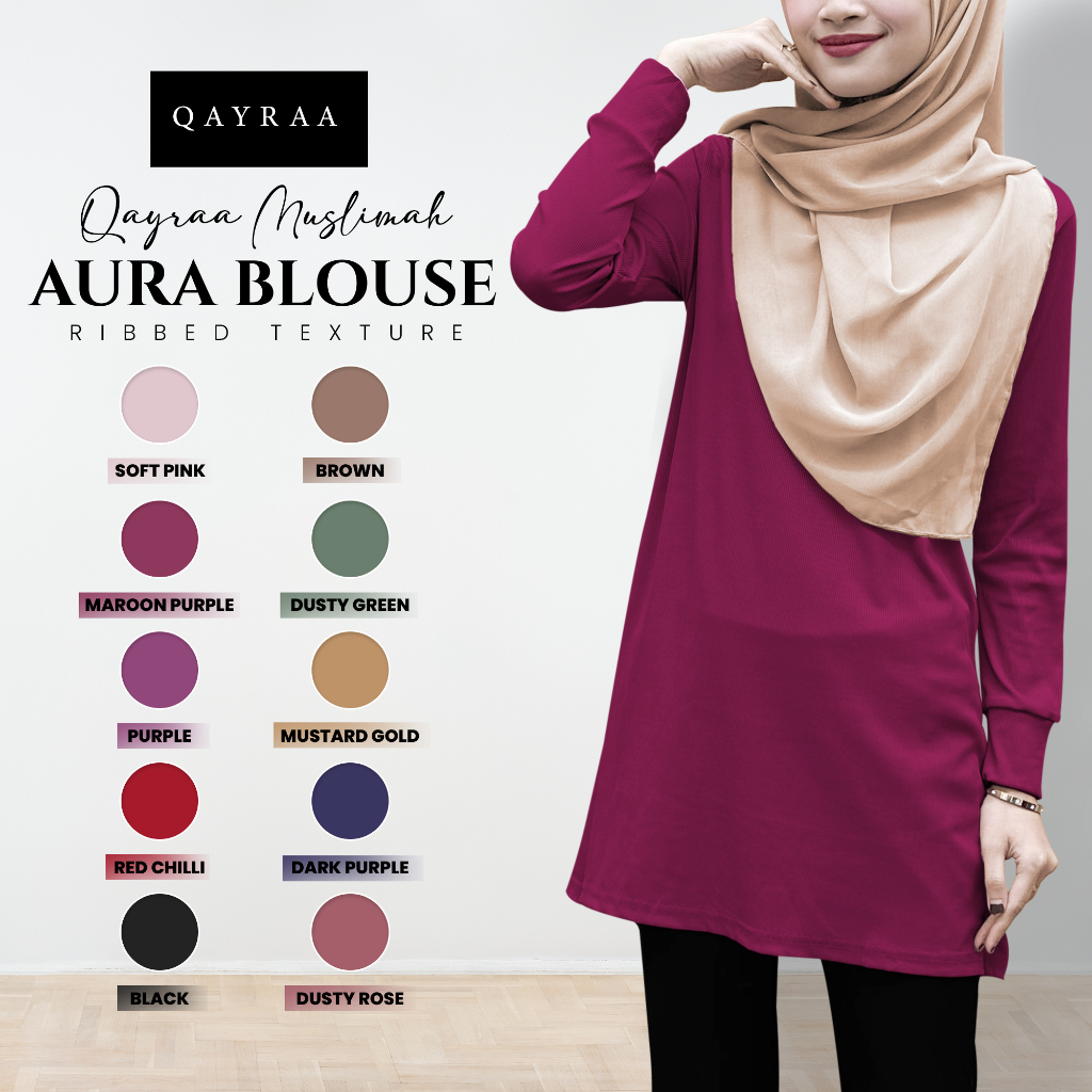 QAYRAA Aura Muslimah Ironless Blouse