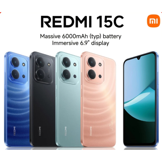 REDMI 15C: Telefon Pintar dengan Bateri 6000mAh dan Skrin 6.9 Inci