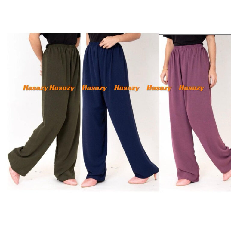 Seluar Wanita Muslimah CEY CREPE Ironless Berpoket