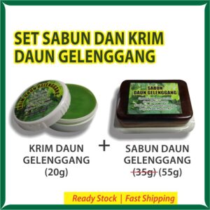 Set Sabun dan Krim Daun Gelenggang Asli untuk Masalah Kulit