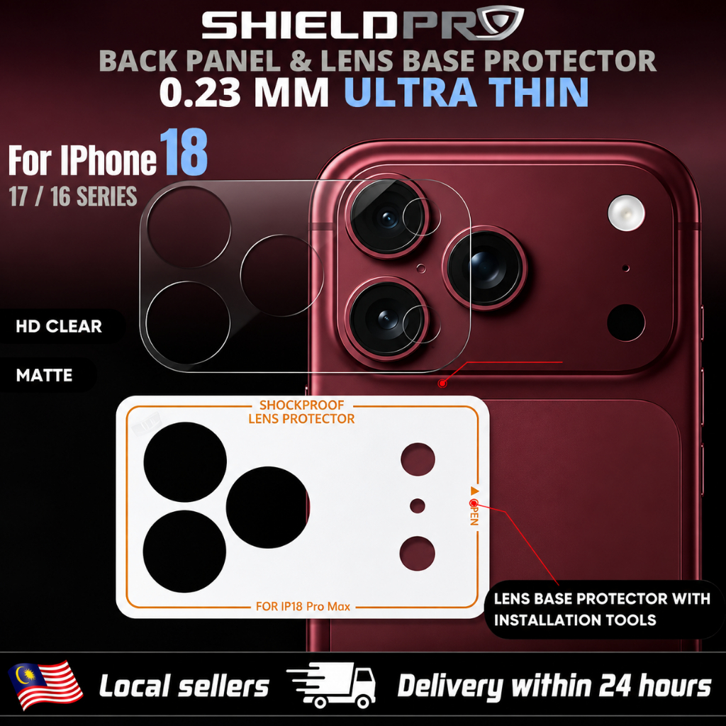 SHIELDPRO Pelindung Tapak Kamera iPhone 18 Pro Max dan 17