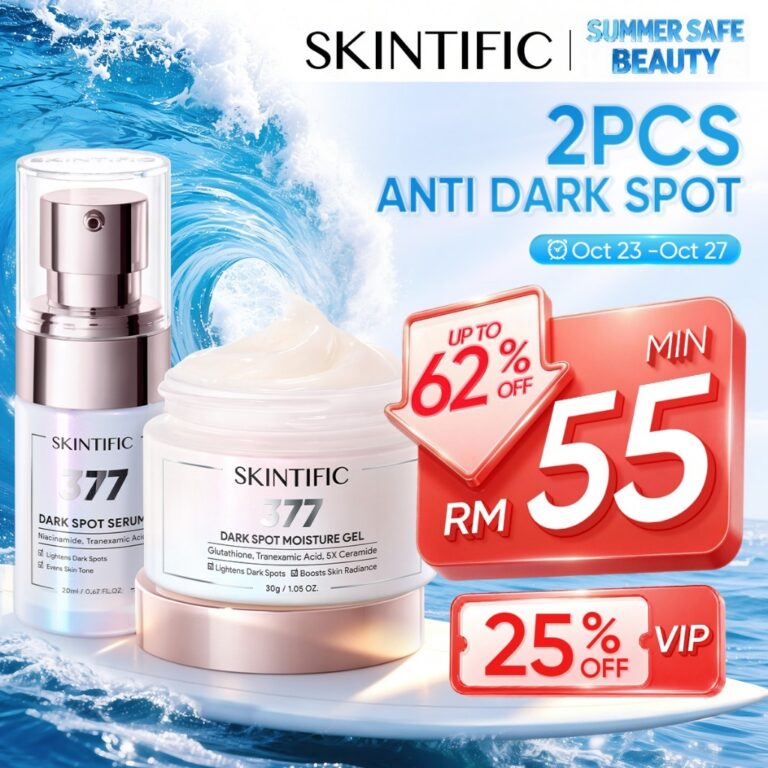 Kombinasi SKINTIFIC Dark Spot 377 Moisturizer dan Serum