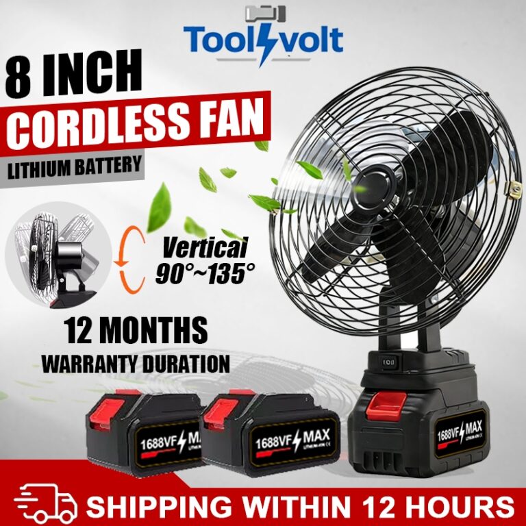 ToolVolt Cordless Fan 8 Inci: Kipas Mudah Alih untuk Pejabat dan Kenderaan