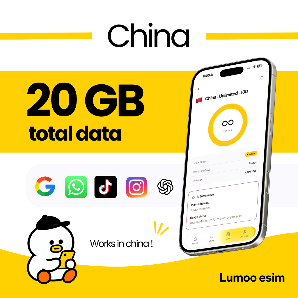 Traverrsim China Mainland eSIM 20GB: Panduan Penggunaan dan Semakan