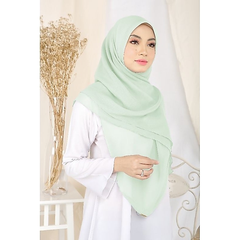 TUDUNG BAWAL CHIFFON VOILE Bidang 50