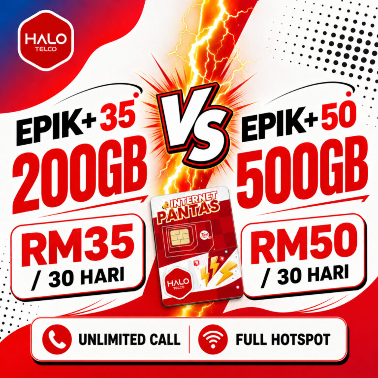 Panduan Pelan Data Simkad TuneTalk HaloTelco Prepaid