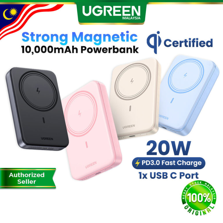 UGREEN 10000mAh Magnetic Powerbank: Pengecasan Tanpa Wayar Mudah Alih