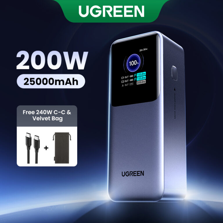 UGREEN 200W 25000mAh Nexode PowerBank: Pilihan Kuasa Tinggi untuk Telefon dan Komputer Riba