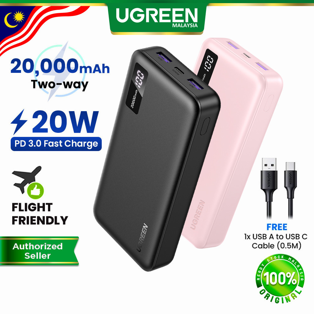 UGREEN 20W 20000mAh Powerbank: Pilihan Pengecasan Mudah Alih untuk Perjalanan