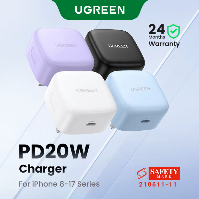 UGREEN 20W PD Fast USB Charger: Ciri dan Kesesuaian Pengecasan