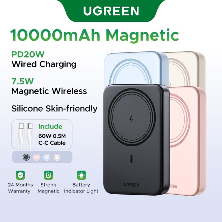 UGREEN Magnetic Wireless 10000mAh PowerBank: Pilihan Pengecasan Mudah Alih untuk iPhone