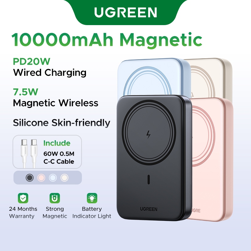 UGREEN Magnetic Wireless 10000mAh PowerBank: Pilihan Pengecasan Mudah Alih untuk iPhone