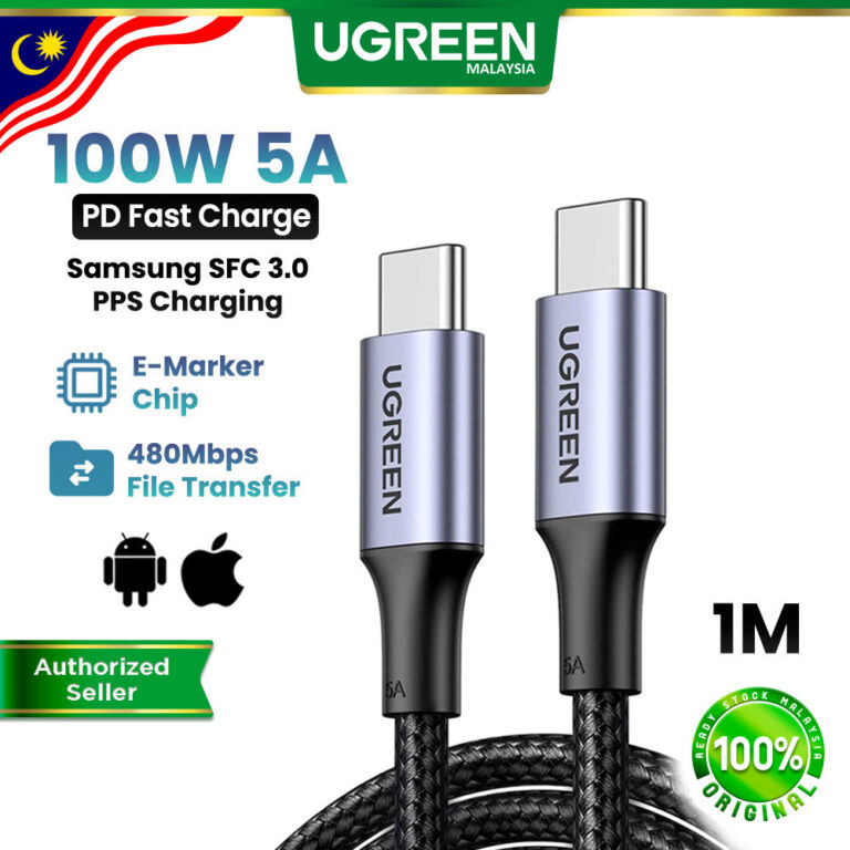 Kabel Pengecas UGREEN USB C To C 100W: Prestasi, Keserasian dan Had