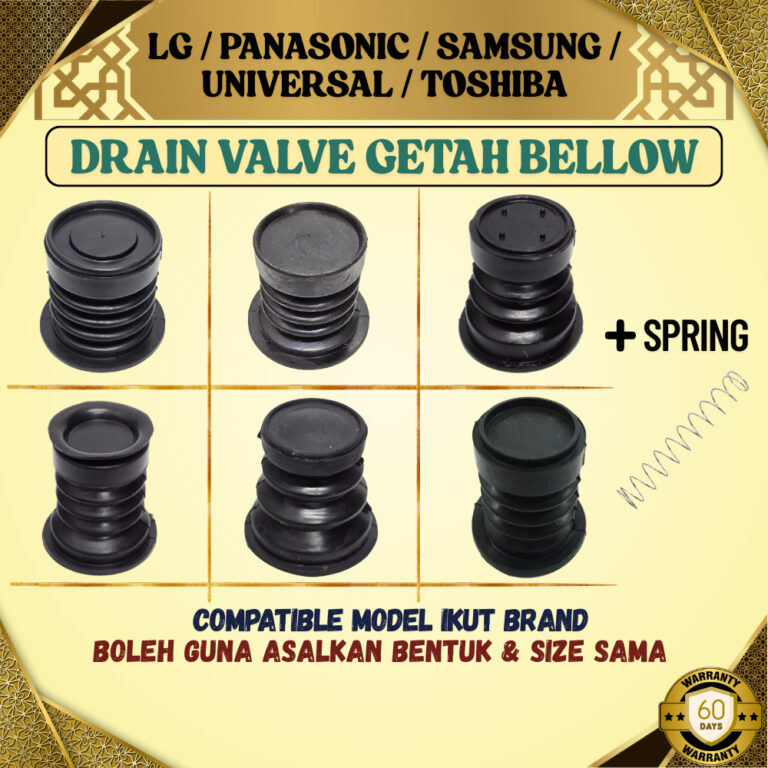 Getah Drain Valve Mesin Basuh Universal: Fungsi dan Cara Semak sebelum Tukar