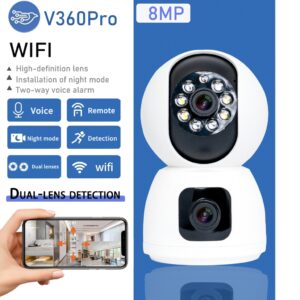 Kamera Keselamatan Luar V360 Pro 8+2LED CCTV