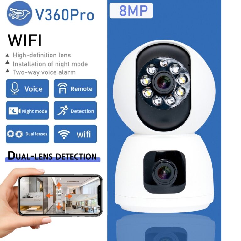 Kamera Keselamatan Luar V360 Pro 8+2LED CCTV