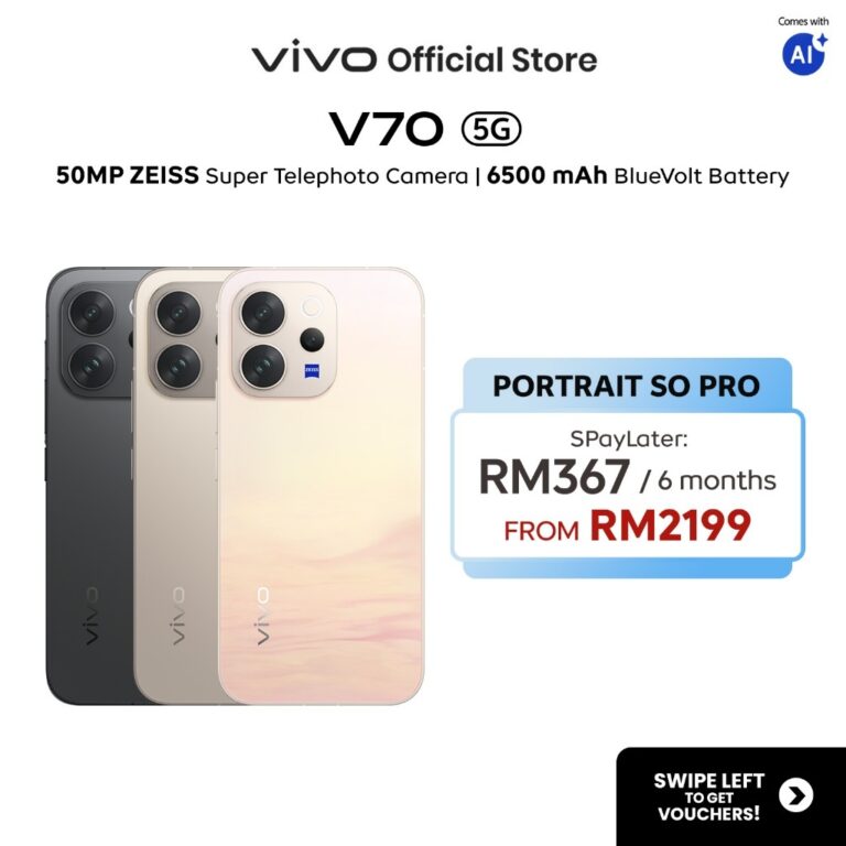 Vivo V70 5G: Kamera ZEISS, Bateri 6500mAh dan Pengecasan 90W