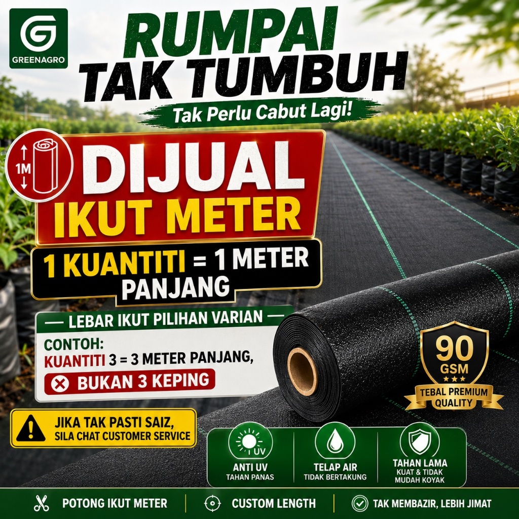 Weed Control Mat Tikar Rumpai Kebun 90Gsm