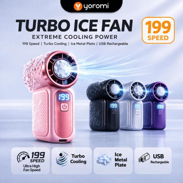 Kipas Mini Mudah Alih Yoromi X688: Pilihan Standard dan Varian X688S Berplat Penyejuk Ais